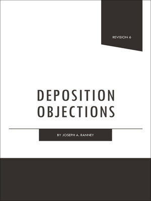 cover image of Deposition Objections